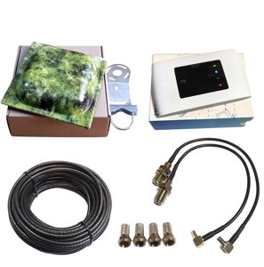 4ж роутер модем ZTE MF920U з антеною панельною MIMO DN-17GP, 2 антенними адаптерами, 20 м кабелю RG-6U 75 Ом