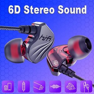 Навушники спортивні 3D Hi-Fi стерео, штекер 3,5 мм, мікрофон