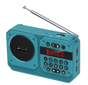 FM радіоприймач JS-9269-GRN MP3 (TF/USB), Hi-Fi Bluetooth-динамік з мікрофоном, підтримка запису, 1200mAh, Green
