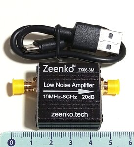 Підсилювач радіосигналів LNA 100kHz-6GH 20dB, з вбудованим акумулятором, Zeenko ZK06-BM в Дніпропетровській області от компании ПО СПЕЦАНТЕННЫ  Связь без преград!