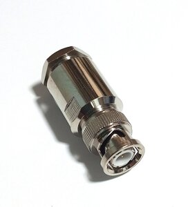 Роз'єм BNC-male (штир) притискний, на кабель RG8 RG213 RG214 RG165 LMR400 7D-FB