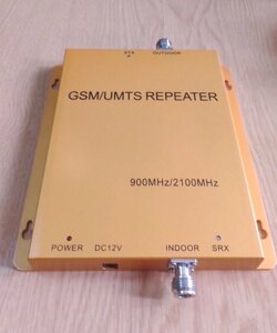 Репитер підсилювач мобільного зв'язку, підсилювач сигналу 3G SL-1 765-W 2100 МГц 65 дБ 17 дБм, 400-500 кв. м.