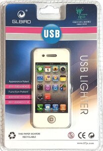 Запальничка електронна USB Glbird в стилі iPhone
