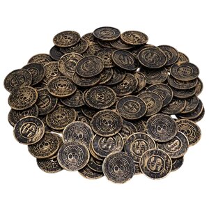 Ретро-піратські монети, ігрові пластикові монети бронзового кольору, 32 шт.
