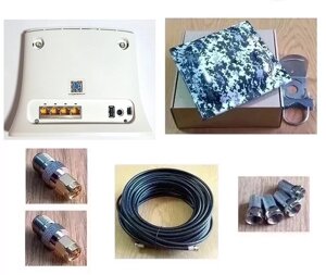 Потужний 4G LTE MIMO WiFi роутер ZTE MF285N комплект з антеною, кабелем та антенними адаптерами