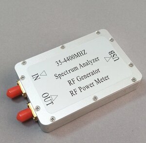 Аналізатор спектру 35-4400 МГц, генератор радіочастотних сигналів, вимірювач потужності, USB-ПК, програмне керування