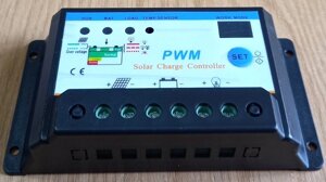 30A PWM (ШІМ) контролер заряду акумуляторів від сонячної панелі MTK-30APWM 12 / 24В з дисплеєм