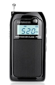 Радіоприймач FM/AM PR12 Mini, LCD дисплей, MP3 (micro-SD), Li-ion 500mAh, 3.5 мм роз'єм для навушників в Дніпропетровській області від компанії ПО СПЕЦАНТЕННЫ  Связь без преград!