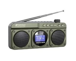 Bluetooth-радіо 100 Гц-20 КГц SANSUI F28, 2хдинаміка, відтворення з TF-карти/USB-накопичувача, дисплей, роз'єм 3.5 мм