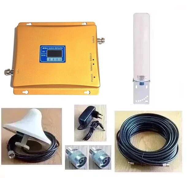 Підсилювач мобільного сигналу дводіапазонний LTK-1770-DW 1800/2100 МГц із зовнішньою всеспрямованою антеною, 300 кв. м. від компанії ПО СПЕЦАНТЕНИ Зв'язок без перешкод! - фото 1