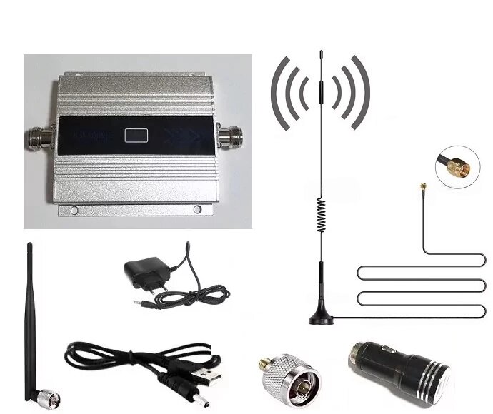 Підсилювач мобільного зв'язку та інтернету MS-9011-G GSM 900 / 4G LTE 900 МГц, автомобільний комплект від компанії ПО СПЕЦАНТЕНИ Зв'язок без перешкод! - фото 1