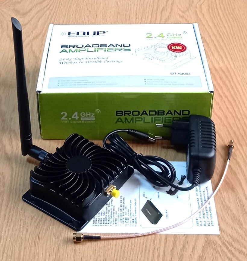 Підсилювач Wi-Fi сигналу (бустер) 8 Вт (W) 2400 МГц, оригінал EDUP EP-AB003 від компанії ПО СПЕЦАНТЕННИ Зв'язок без перешкод! - фото 1