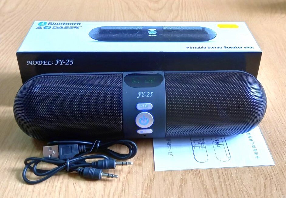 Портативна колонка Bluetooth SPS WS JY-25, FM радіо, MP3 (TF/USB), AUX, LED дисплей, 1200 мАч від компанії ПО СПЕЦАНТЕННИ Зв'язок без перешкод! - фото 1