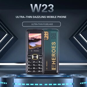 Телефон мобільний W23 2G 900/1800 МГц, 2.2", 240х320, 3хSIM-картки, ліхтар, 1550 мАг, green