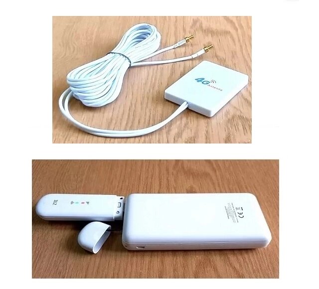 USB Wi-Fi модем роутер 3G/4G LTE MiMO ZTE MF79U з антеною 2.8 дБ та Power Bank 20000 мАг від компанії ПО СПЕЦАНТЕННИ Зв'язок без перешкод! - фото 1