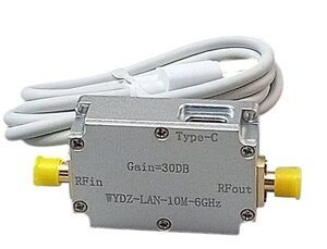 Підсилювач радіосигналів 10 МГц-6 ГГц 30 dB, тип-С 6G-2W ЧПУ атенюатор