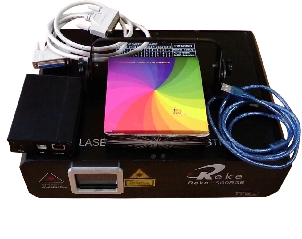 Установка лазерна Reke 500 RGB анімаційна повнокольорова від компанії ПО СПЕЦАНТЕНИ Зв'язок без перешкод! - фото 1
