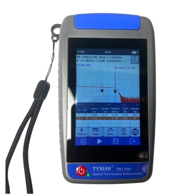 Вимірювач оптичної потужності, тестер 1310/1550nm TN1700-D22 pro OTDR Fiber, роз'єм SC UPC (831552) від компанії ПО СПЕЦАНТЕНИ Зв'язок без перешкод! - фото 1