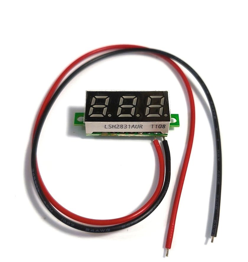 Вольтметр цифровий LSH2831AUR 1108 0.4-30В, LED червоний від компанії ПО СПЕЦАНТЕНИ Зв'язок без перешкод! - фото 1