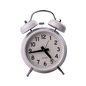 Годинник будильник Clock на батарейці АА настільний годинник з будильником
