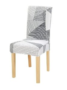 Чохол на стілець зі спинкою універсальний натяжний велюровий колір Абстракція декоративний