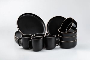 Набір столового посуду 4 предмети чашка/миска для супу/салатник/обідня тарілка