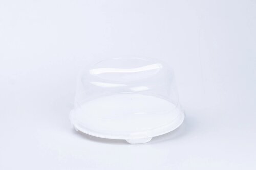 Тортівниця з кришкою кругла піднос пластиковий для дому