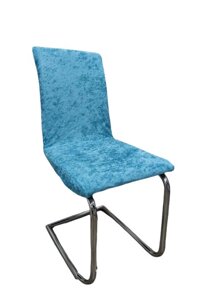 Універсальний чохол на стілець зі спинкою натяжний велюр колір Бірюза домашній текстиль